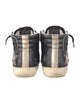 Golden Goose Leather Graphic Print Wedge Sneakers