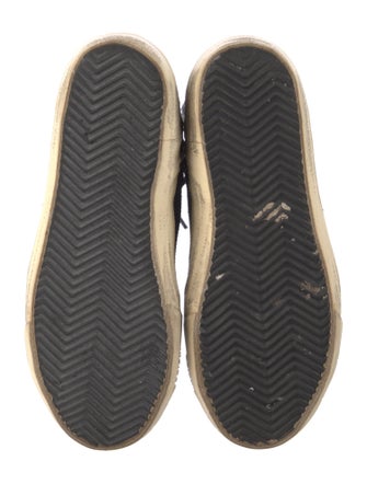 Golden Goose Leather Graphic Print Wedge Sneakers