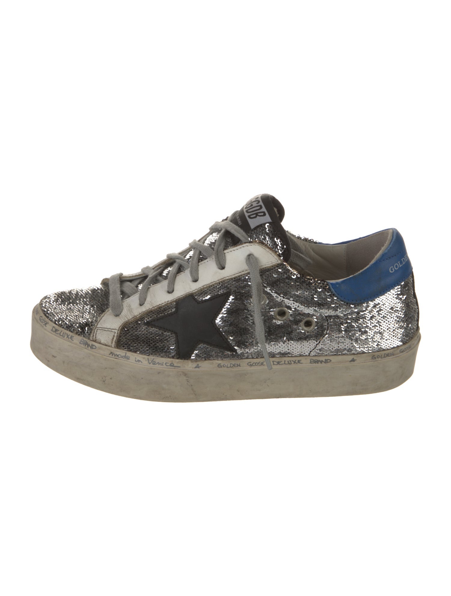 Golden Goose Sequins Colorblock Pattern Sneakers
