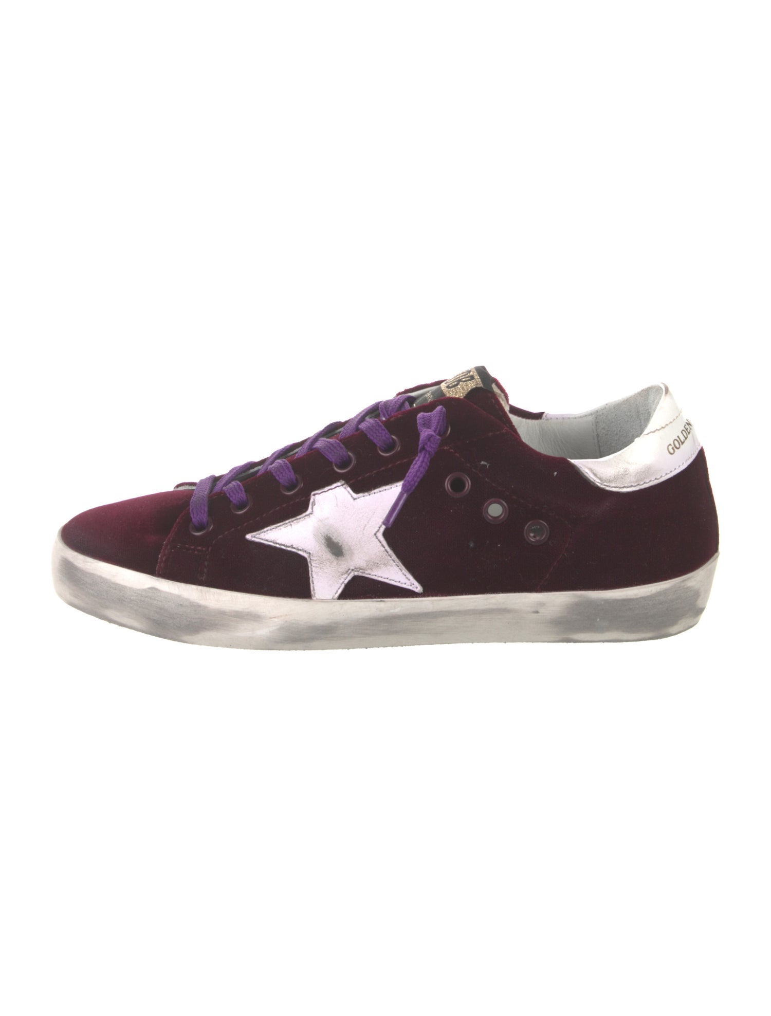 Golden Goose Velvet Graphic Print Sneakers