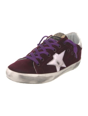 Golden Goose Velvet Graphic Print Sneakers