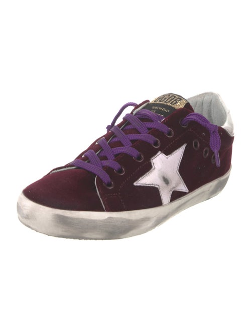 Golden Goose Velvet Graphic Print Sneakers