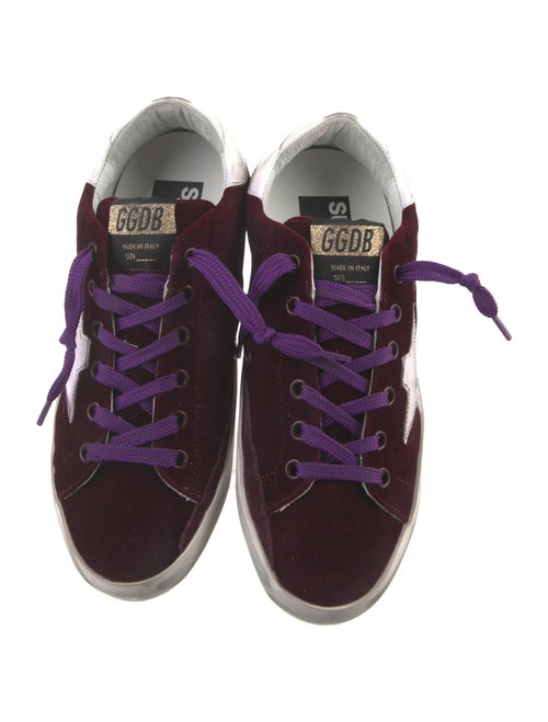 Golden Goose Velvet Graphic Print Sneakers