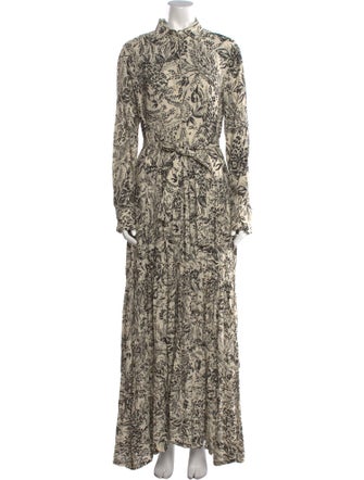 Golden Goose Floral Print Long Dress