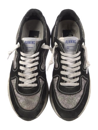 Golden Goose Suede Colorblock Pattern Sneakers