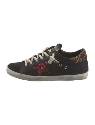 Golden Goose Canvas Glitter Accents Sneakers