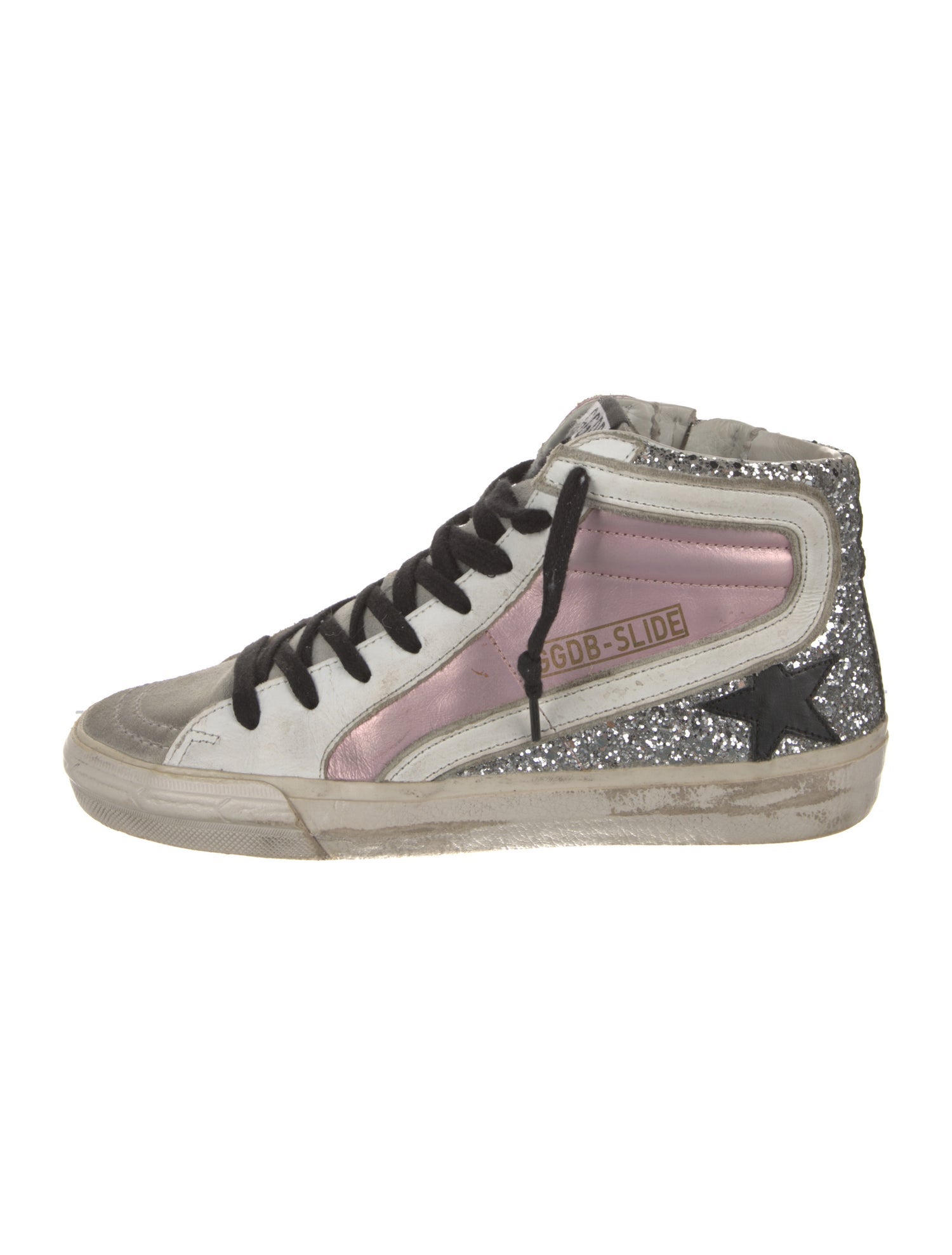Golden Goose Glitter Graphic Print Sneakers