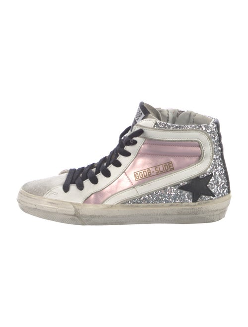 Golden Goose Glitter Graphic Print Sneakers