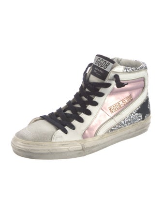 Golden Goose Glitter Graphic Print Sneakers