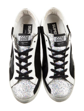 Golden Goose Suede Glitter Accents Sneakers