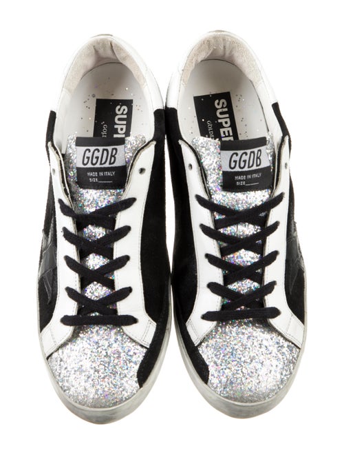 Golden Goose Suede Glitter Accents Sneakers