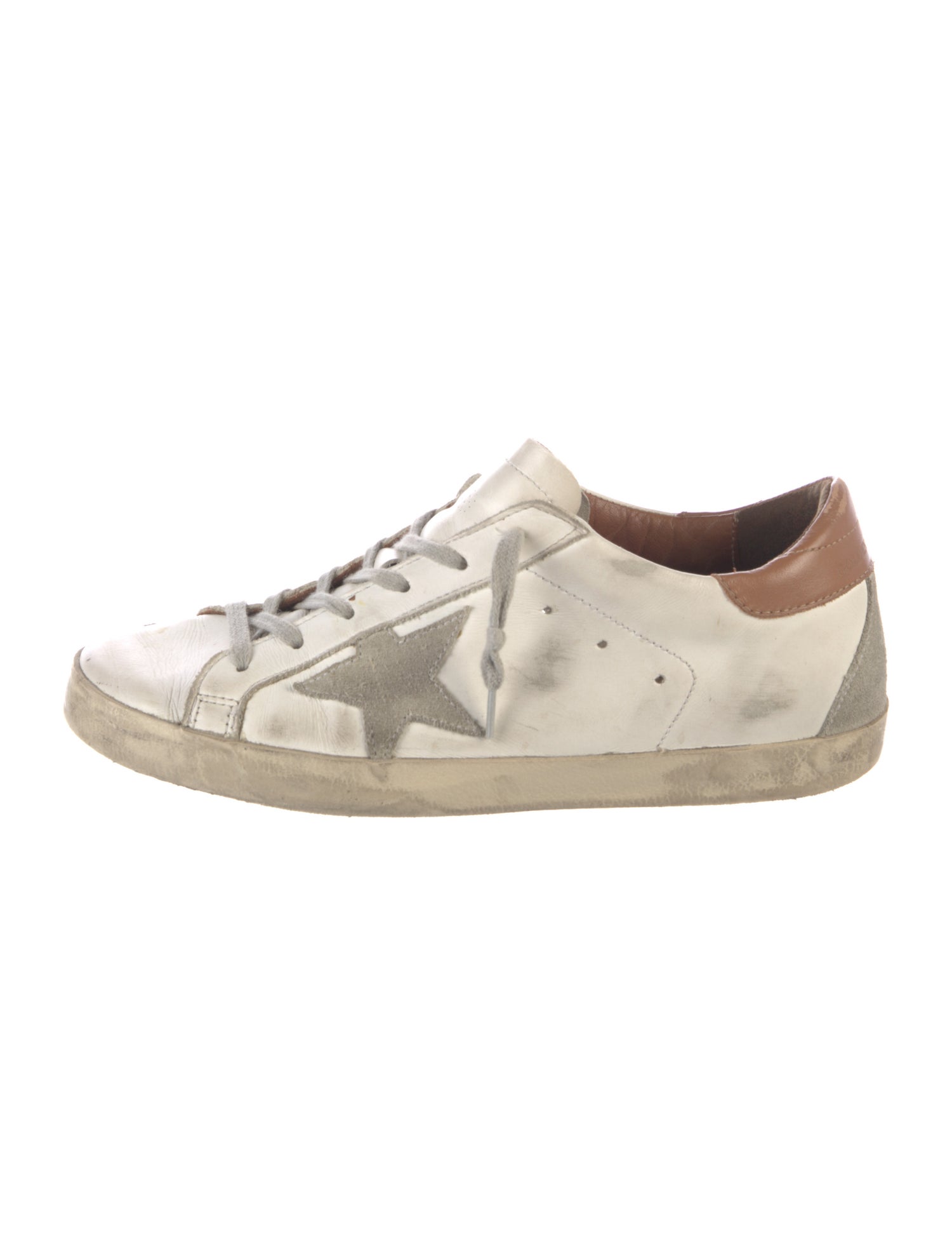 Golden Goose Leather Printed Sneakers