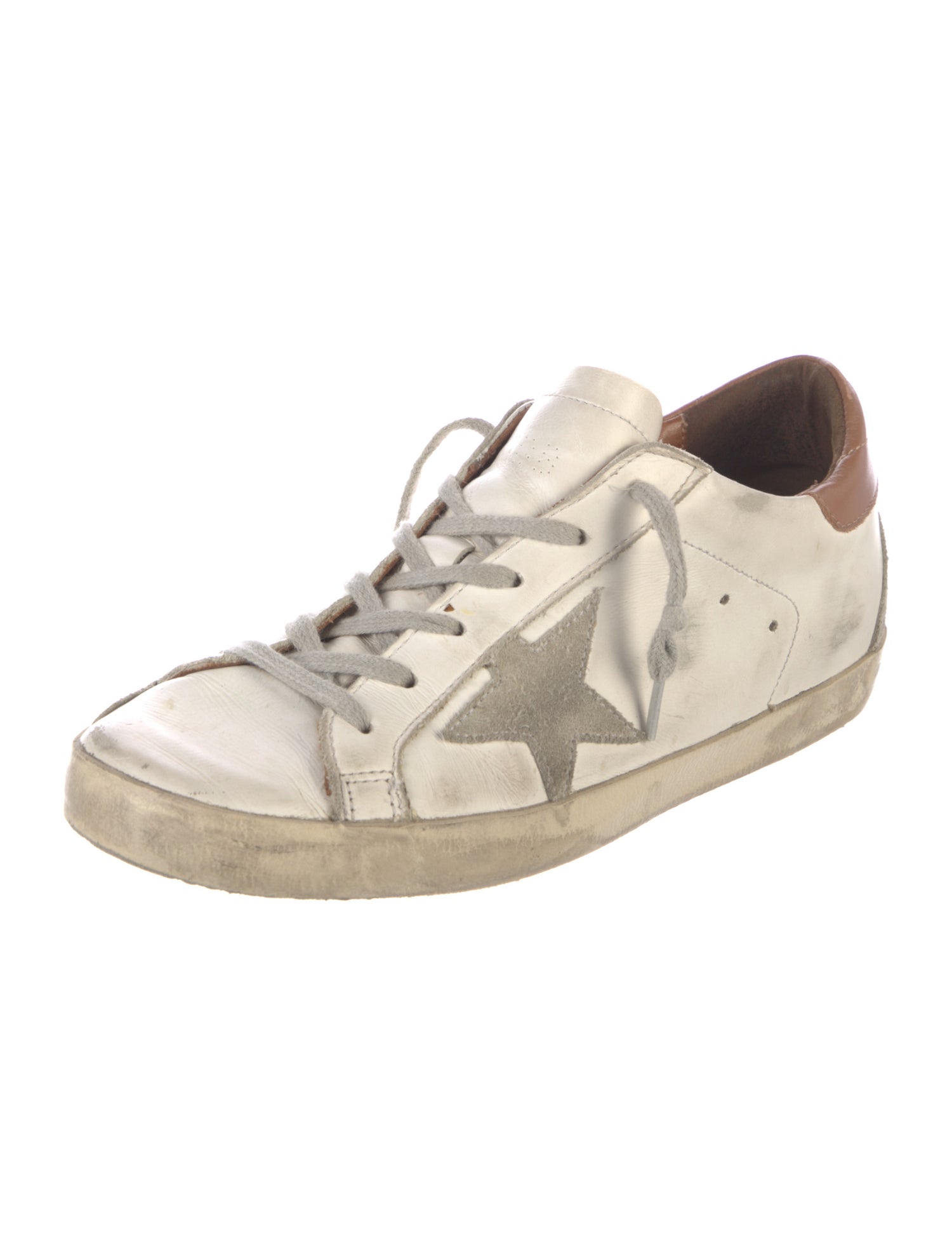 Golden Goose Leather Printed Sneakers