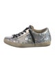 Golden Goose Leather Colorblock Pattern Sneakers