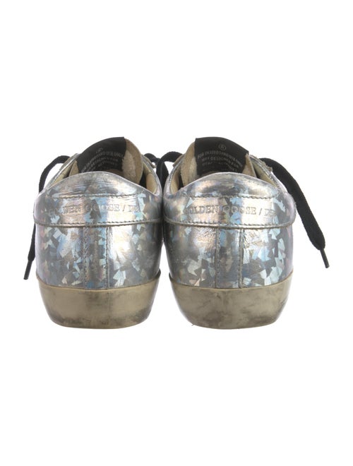 Golden Goose Leather Colorblock Pattern Sneakers