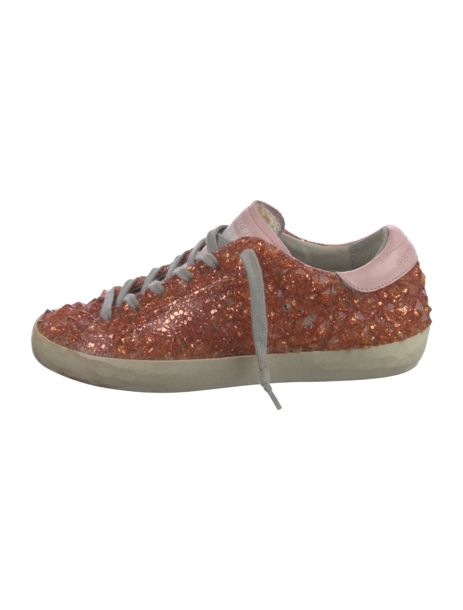 Golden Goose Leather Colorblock Pattern Sneakers