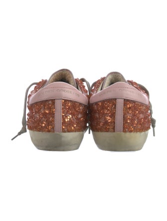 Golden Goose Leather Colorblock Pattern Sneakers