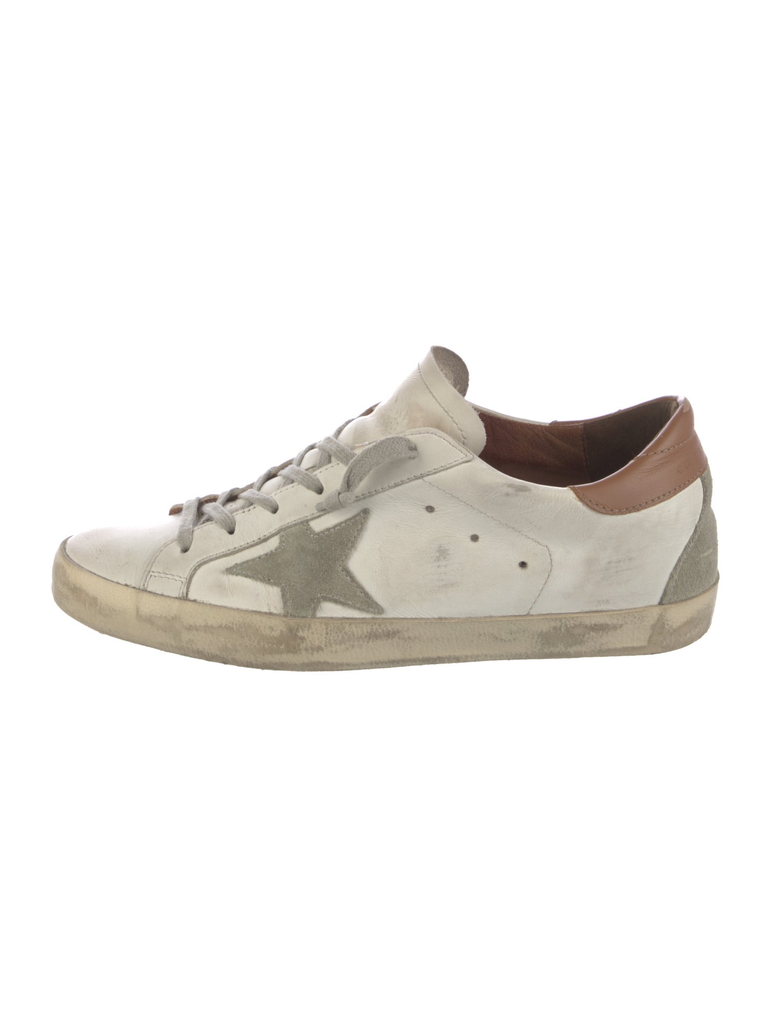 Golden Goose Leather Printed Sneakers