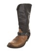 Golden Goose Leather Distressed Accents Moto Boots