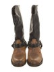 Golden Goose Leather Distressed Accents Moto Boots