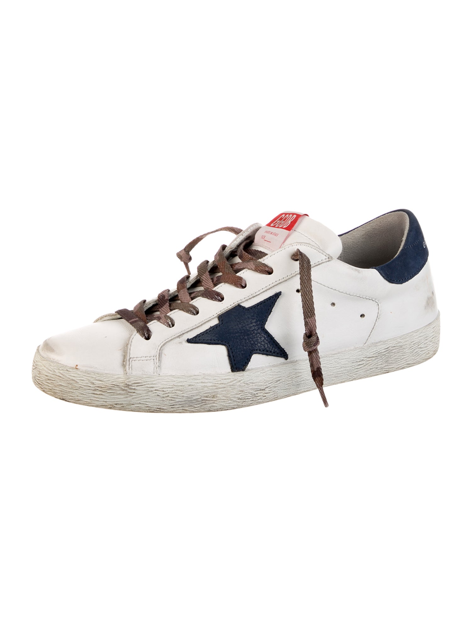 Golden Goose Leather Distressed Accents Sneakers