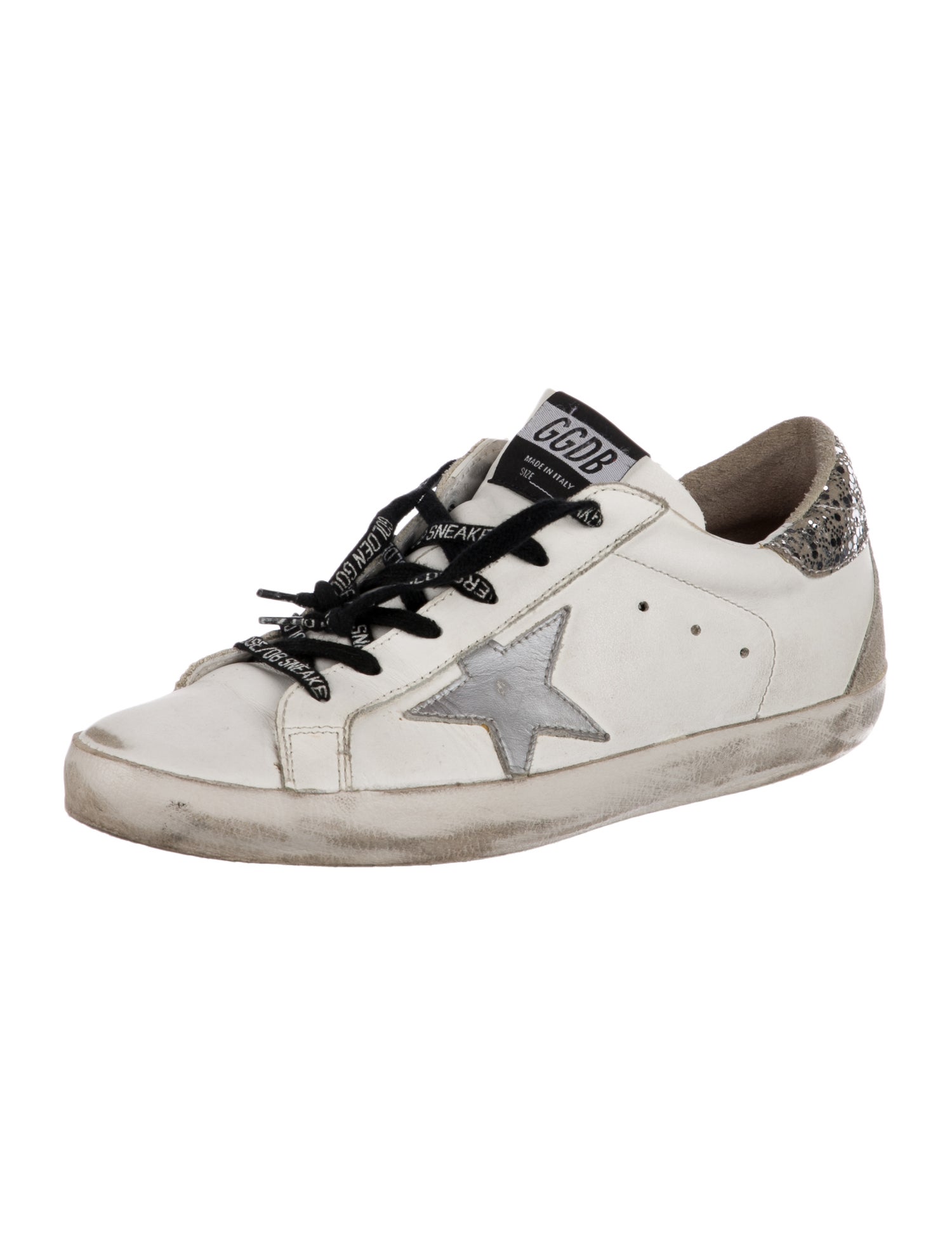 Golden Goose Colorblock Pattern Glitter Accents Sneakers
