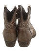 Golden Goose Leather Graphic Print Western Boots