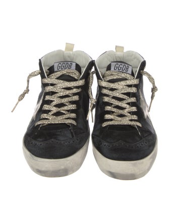 Golden Goose Suede Graphic Print Sneakers