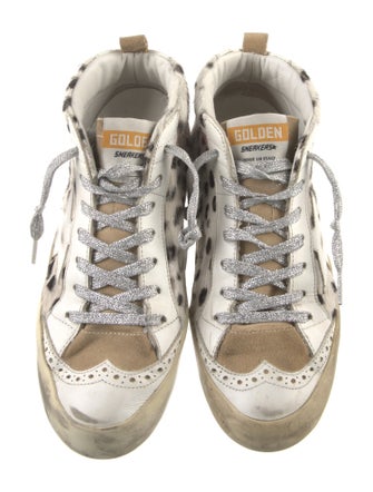Golden Goose Ponyhair Animal Print Sneakers