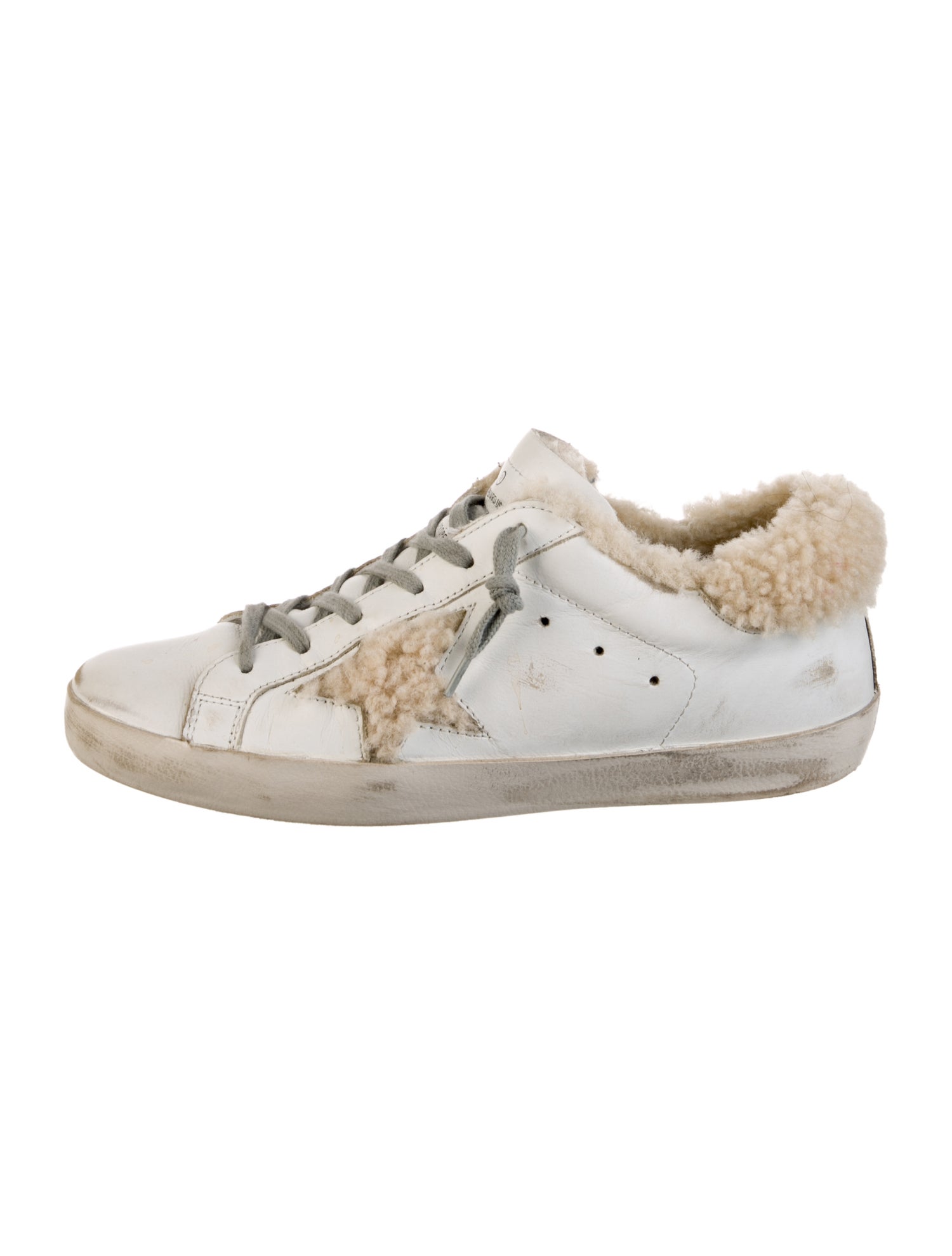 Golden Goose Leather Printed Sneakers