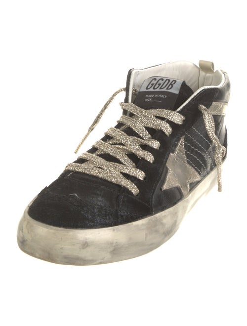 Golden Goose Leather Graphic Print Sneakers