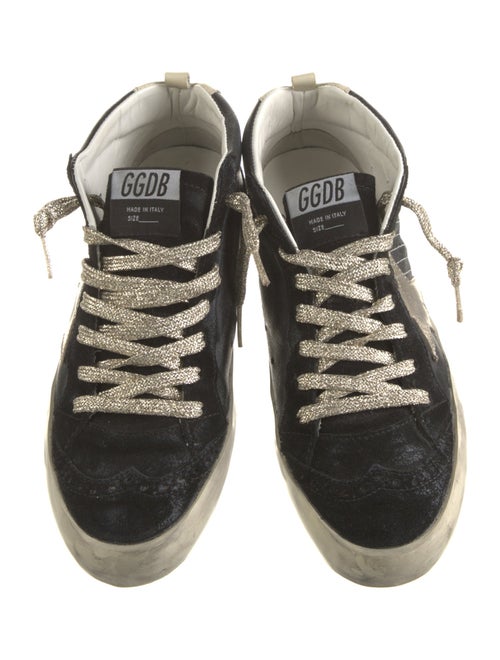 Golden Goose Leather Graphic Print Sneakers