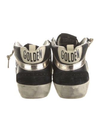 Golden Goose Leather Graphic Print Sneakers