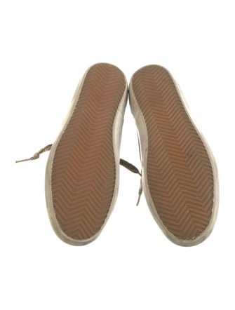 Golden Goose Leather Graphic Print Sneakers