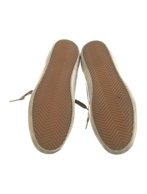 Golden Goose Leather Graphic Print Sneakers