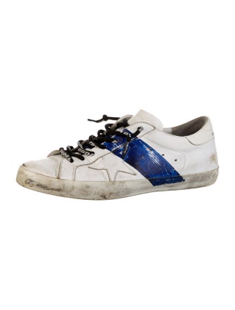 Golden Goose Leather Colorblock Pattern Sneakers