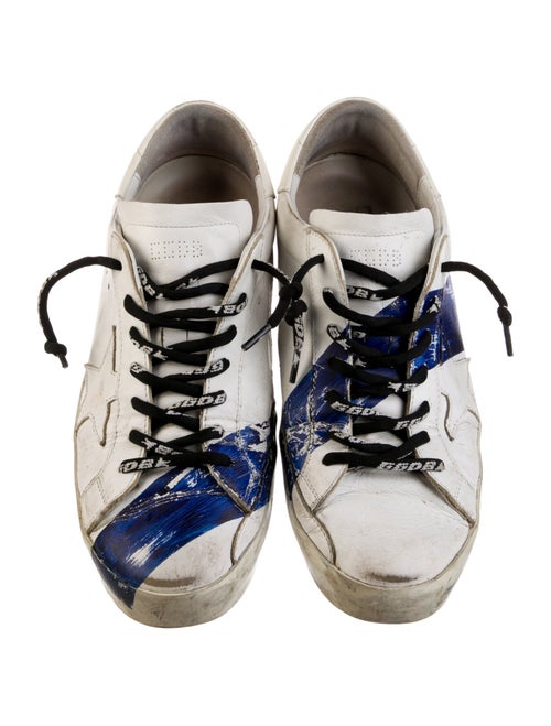 Golden Goose Leather Colorblock Pattern Sneakers