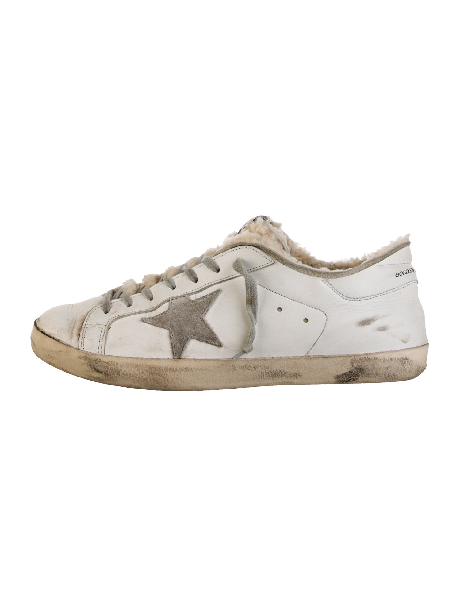 Golden Goose Leather Printed Sneakers