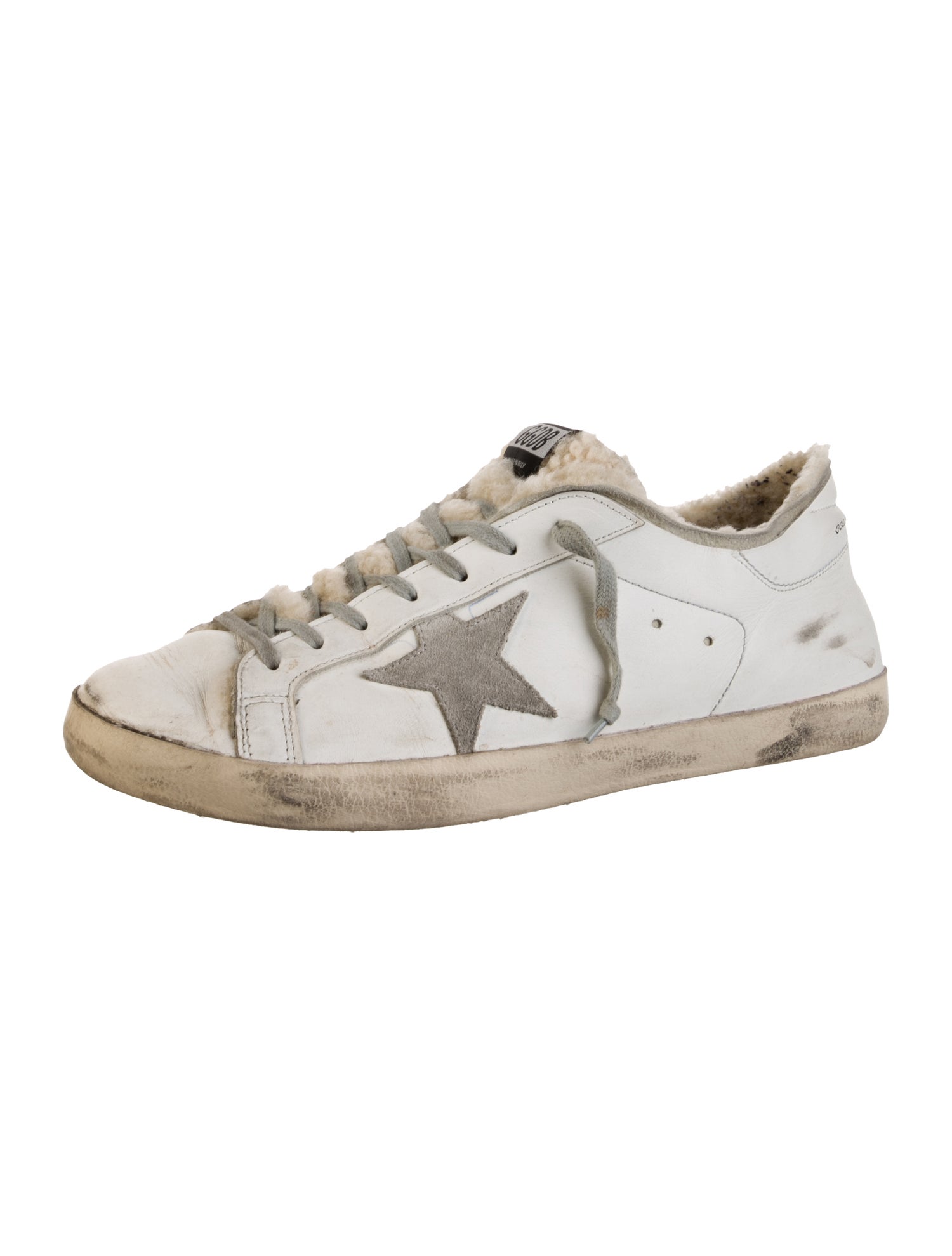 Golden Goose Leather Printed Sneakers