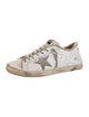 Golden Goose Leather Printed Sneakers