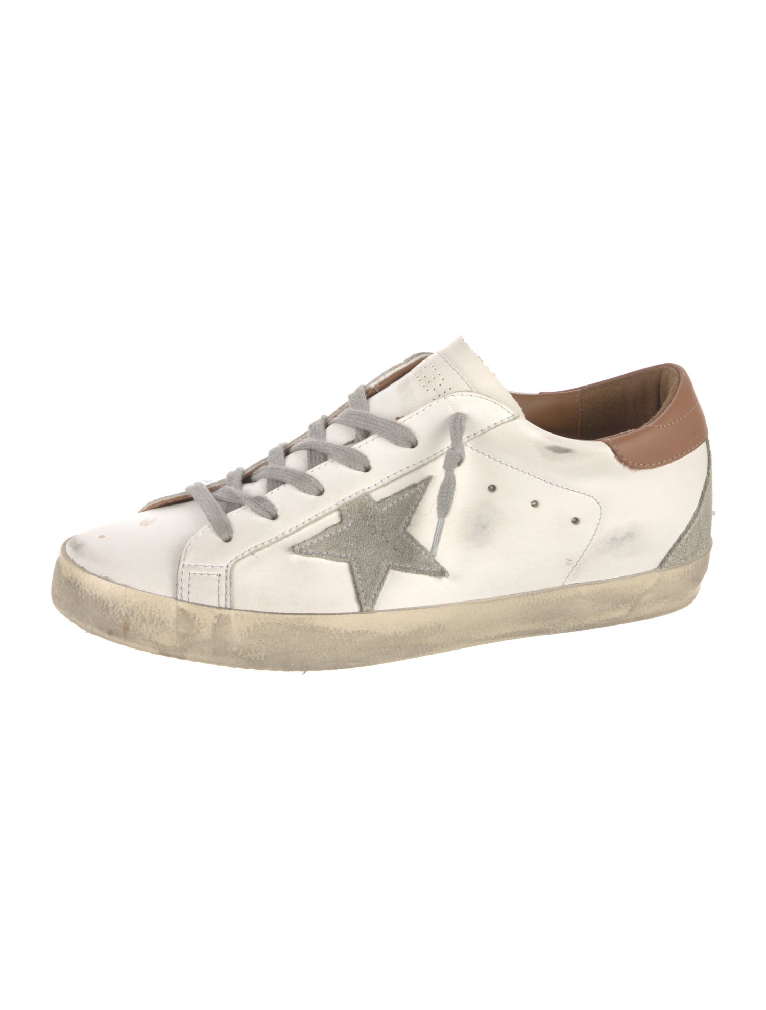 Golden Goose Leather Graphic Print Sneakers