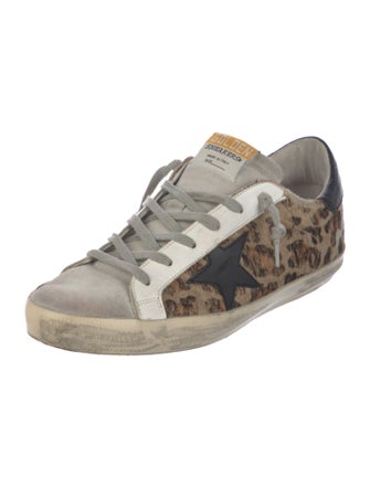 Golden Goose Ponyhair Printed Sneakers