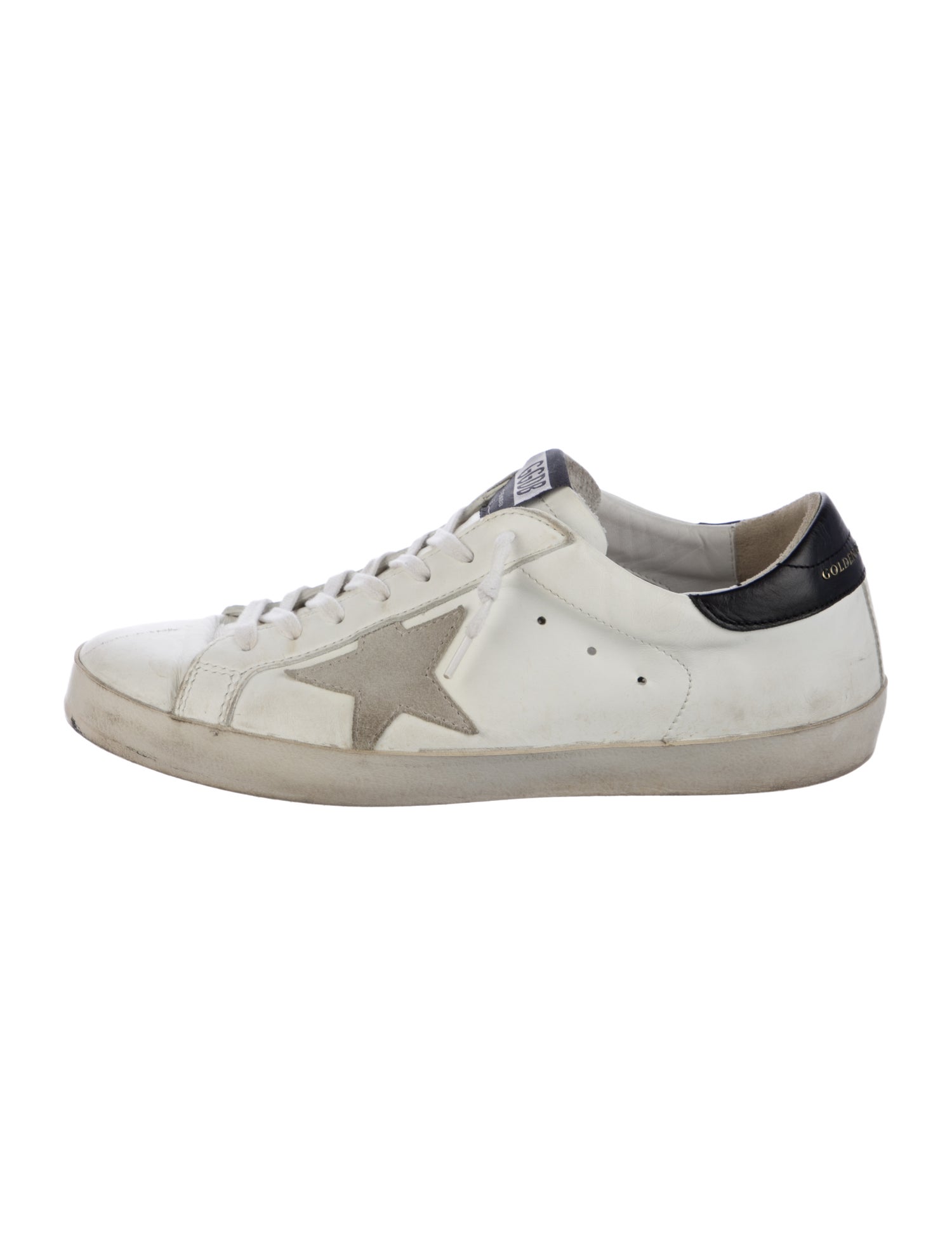 Golden Goose Leather Graphic Print Sneakers