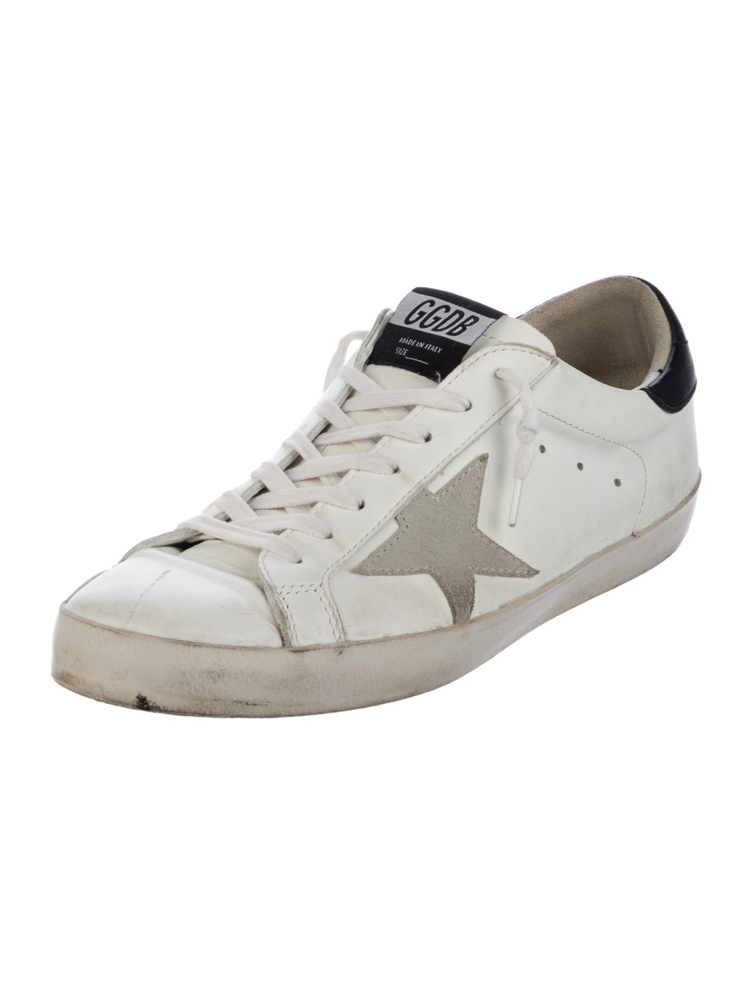 Golden Goose Leather Graphic Print Sneakers