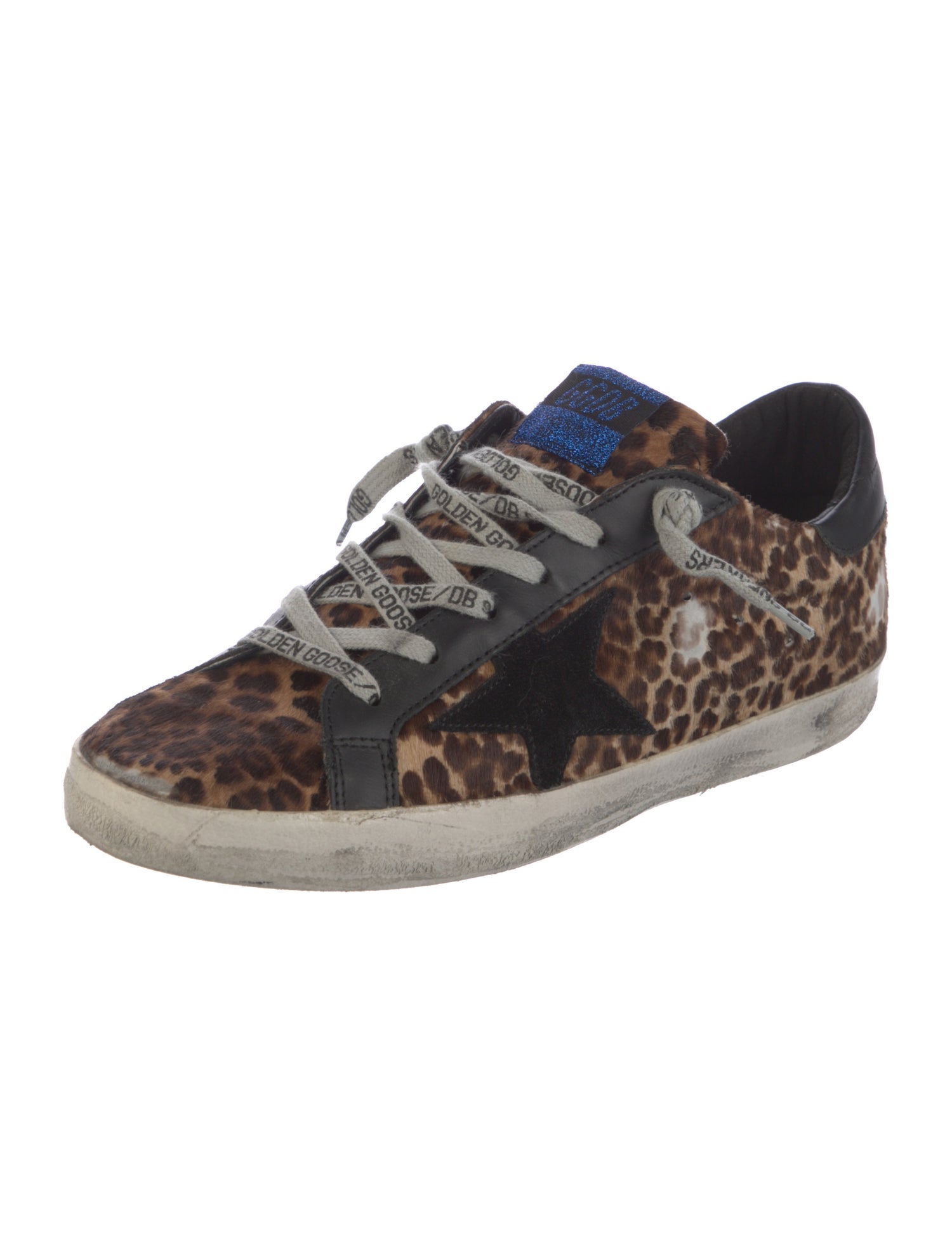 Golden Goose Ponyhair Animal Print Sneakers