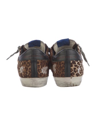 Golden Goose Ponyhair Animal Print Sneakers