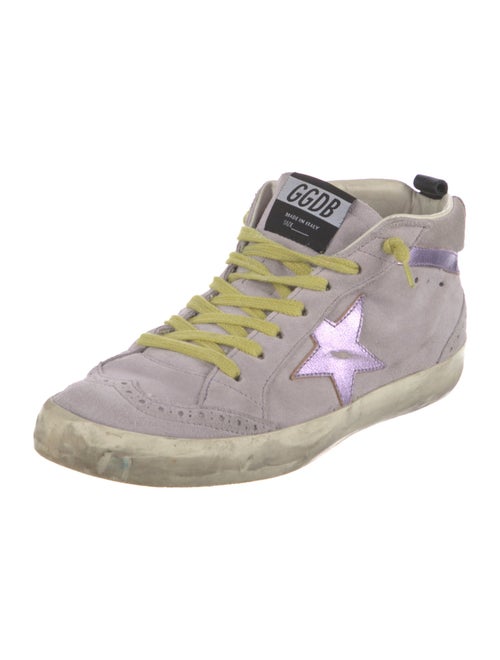 Golden Goose Suede Graphic Print Sneakers