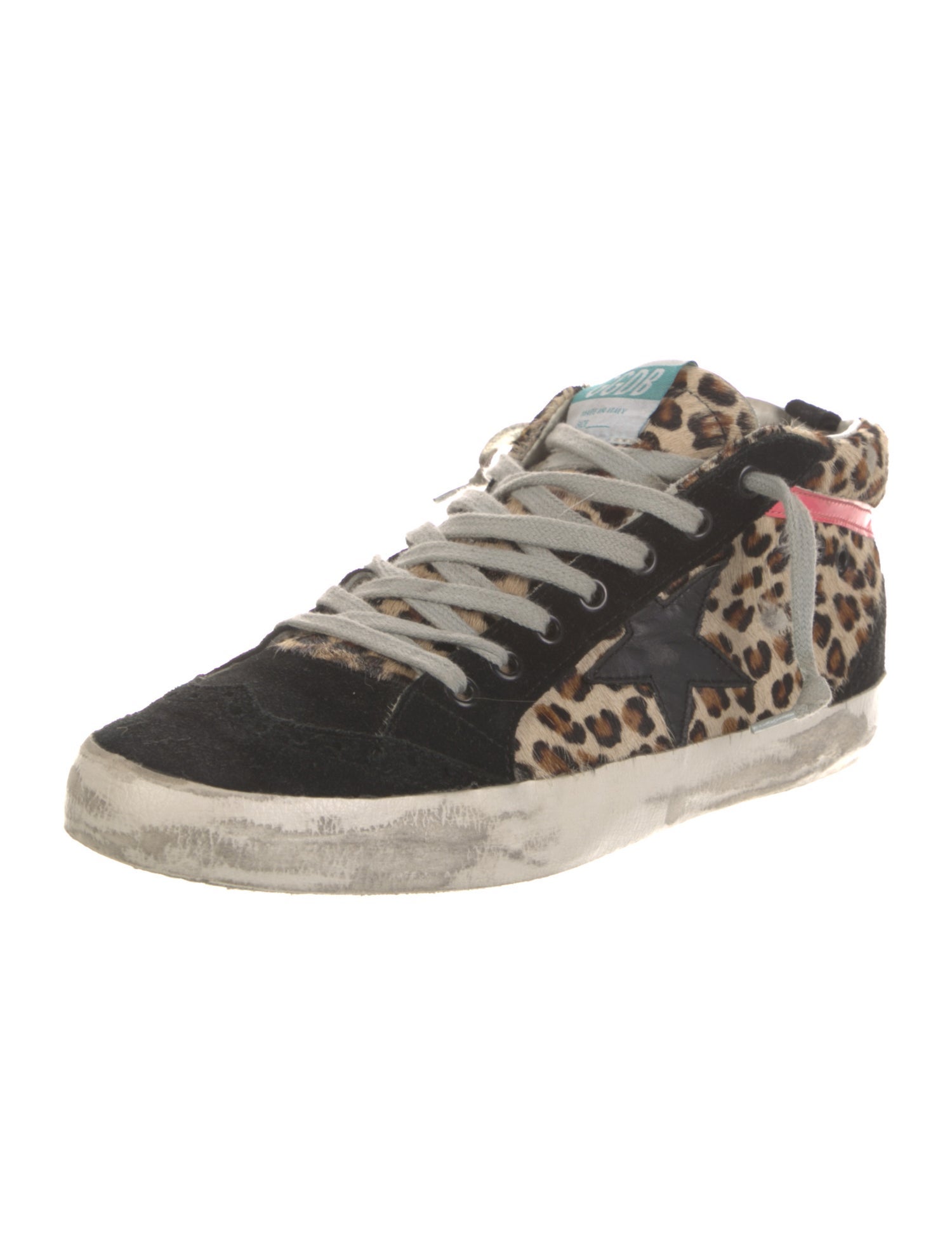 Golden Goose Ponyhair Animal Print Sneakers