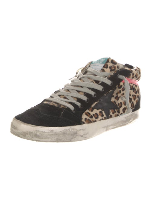 Golden Goose Ponyhair Animal Print Sneakers