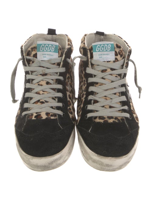 Golden Goose Ponyhair Animal Print Sneakers